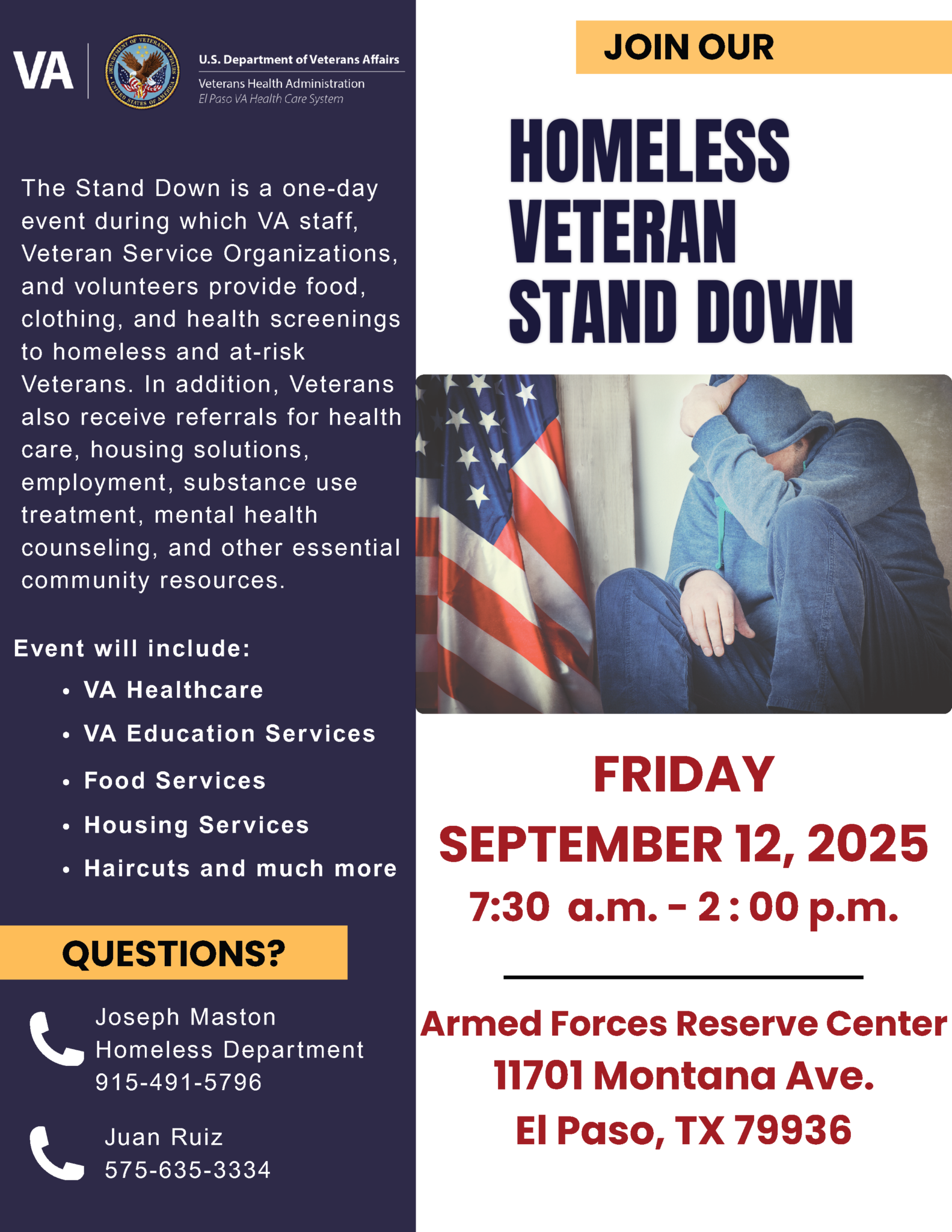 12 SEPT Homeless Veteran Stand Down-2025
