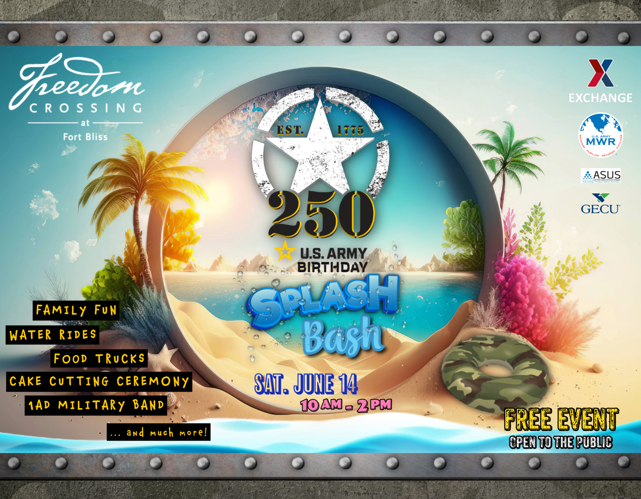 250 Army Birthday SPLASH BASH - New Time