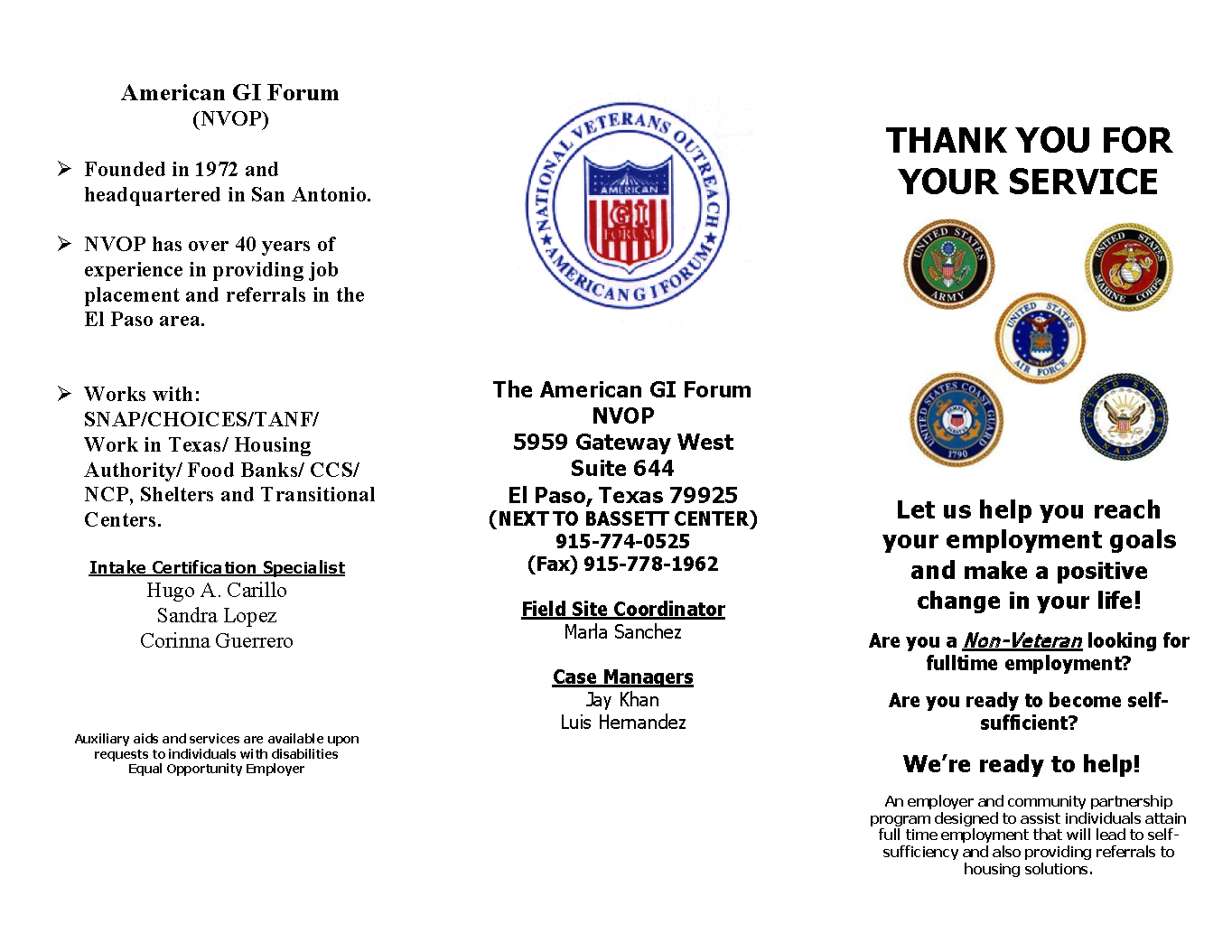 American GI Forum EMPLOYER COMMUNITY BASED ORGANIZATION BROCHURE_Page_2