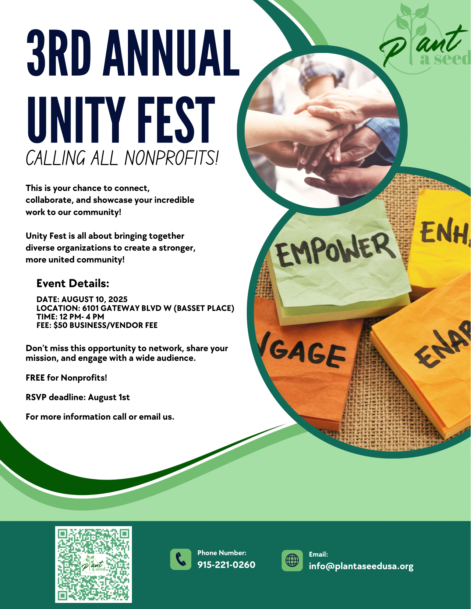 Unity Fest flyer Nonprofits